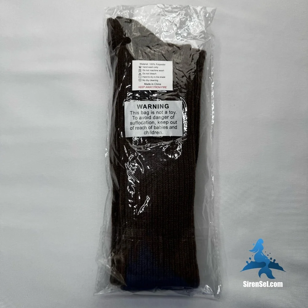 1187 NWT PrettyLittleThing Chocolate Slouchy Ribbed Socks – OS – Brown